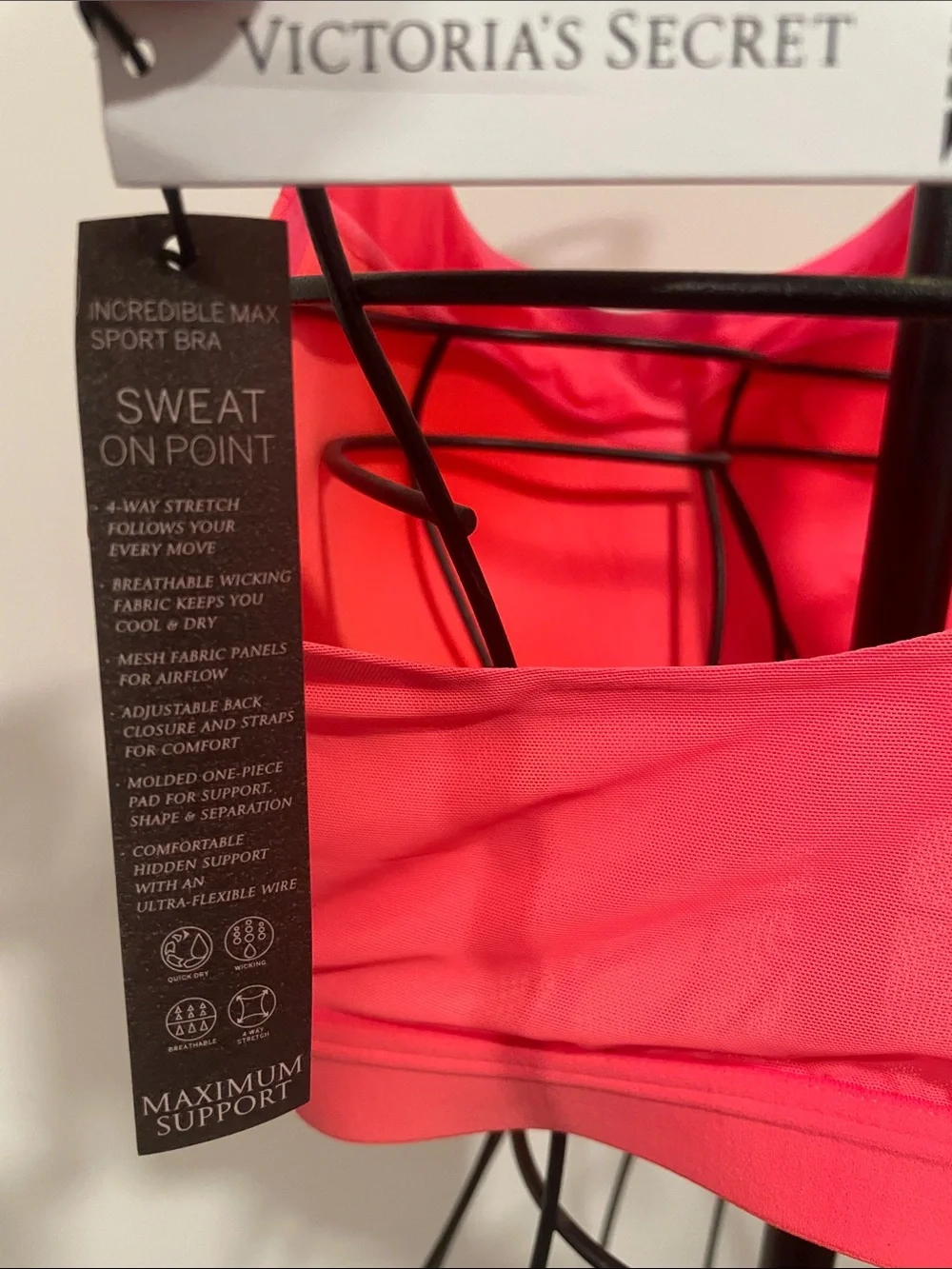 Victoria's Secret Coral/Pink Racerback Sports Bra